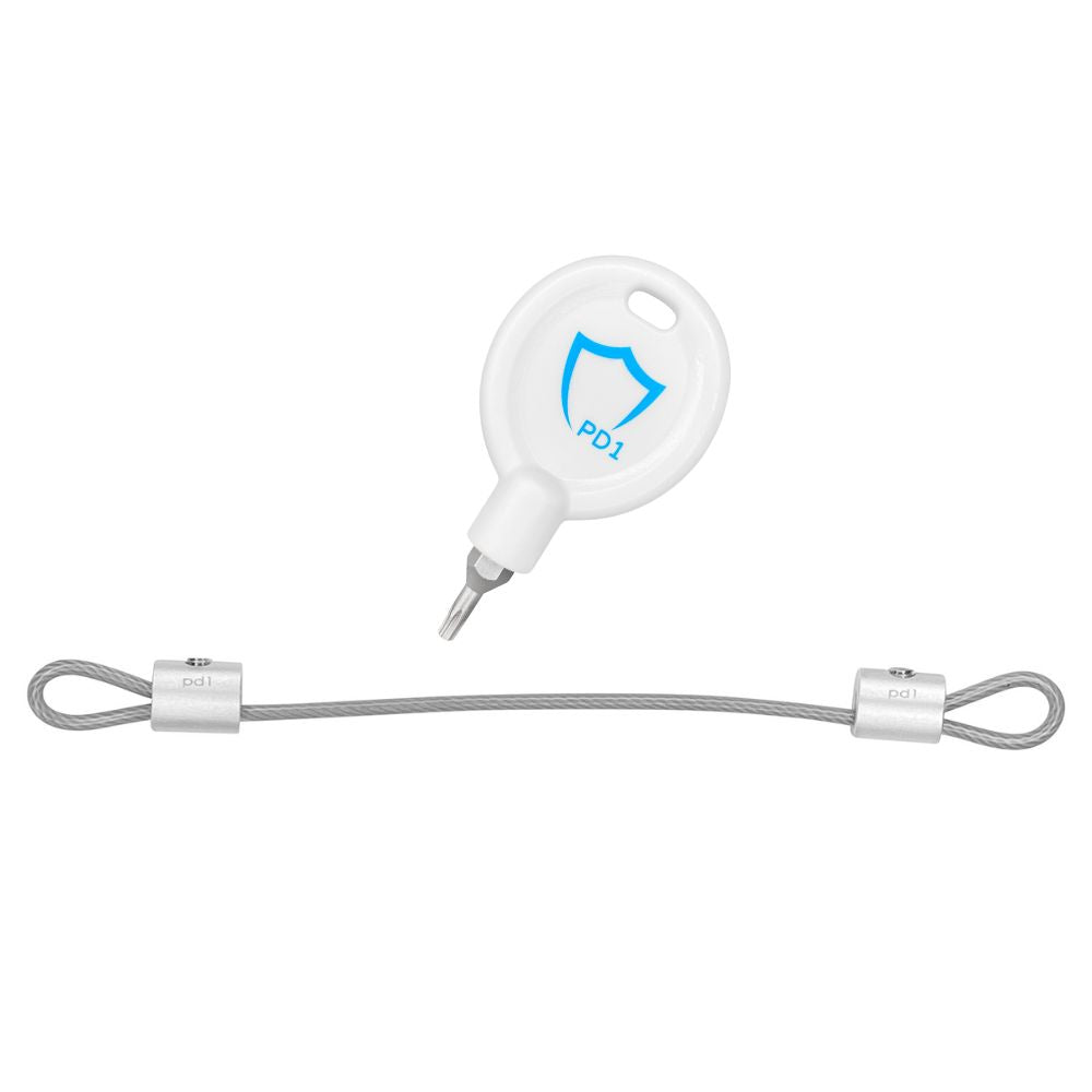 10" medical cable tether and key